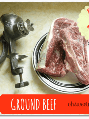 Make your own ground beef! Save $ and make great burgers!