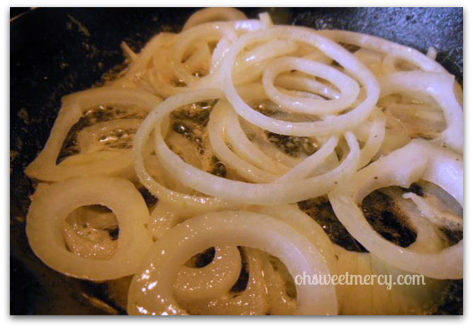 onions in skillet