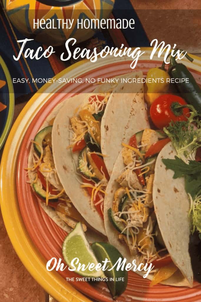 Make this easy, healthy Homemade Taco Seasoning mix with no funky ingredients. Save money, too!