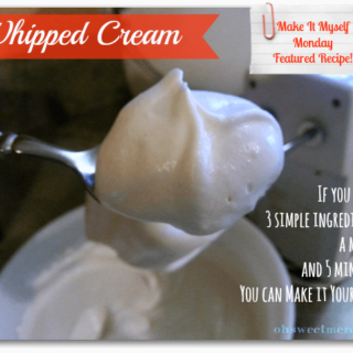 Easy 3 Ingredient Homemade Whipped Cream