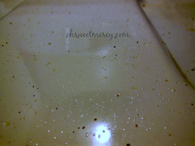 I'm not afraid to use traditional fats while cooking, and they like to spatter...