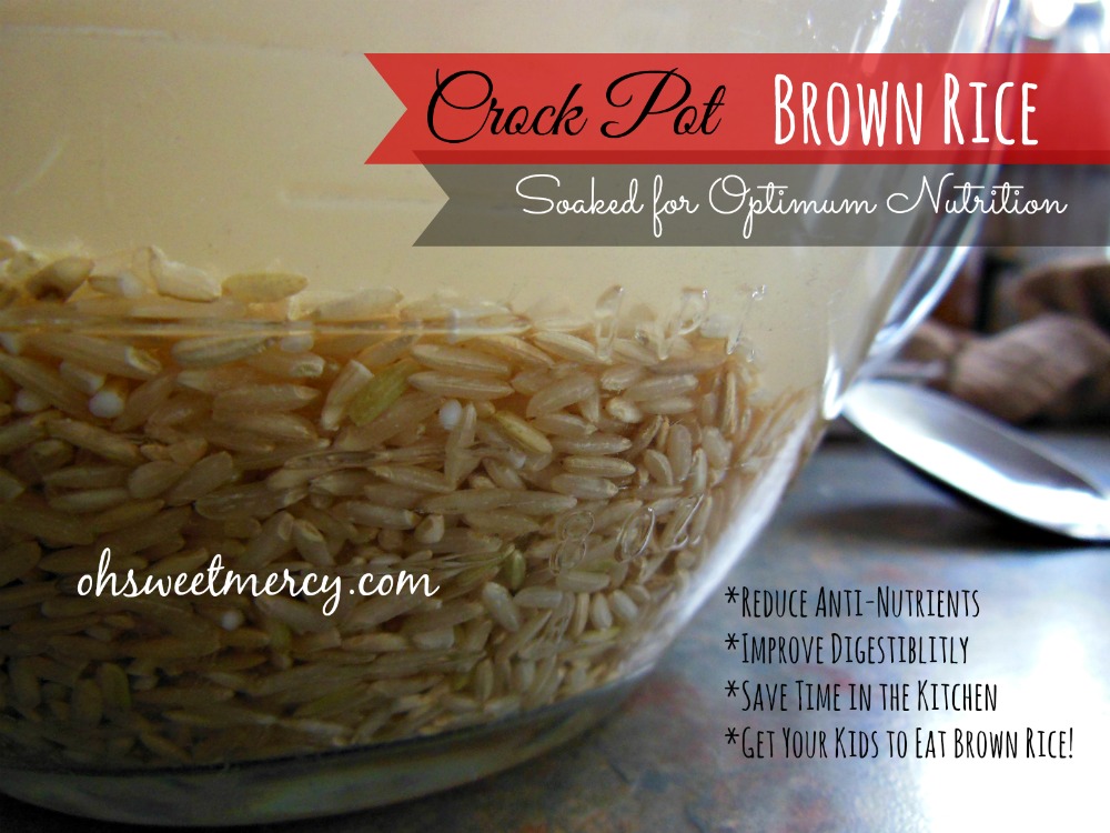 Crock Pot Soaked Brown Rice