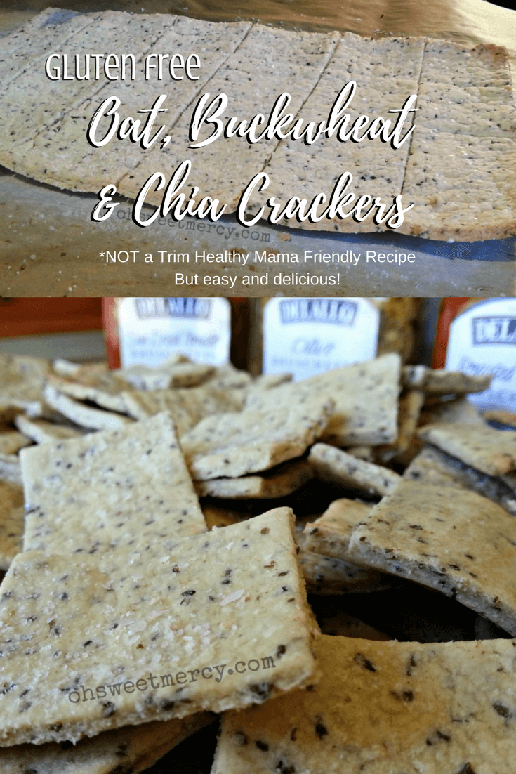 These oat, buckwheat, and chia seed crackers are quick, easy, and delicious! Crunchy gluten free crackers just waiting for your favorite toppings!
