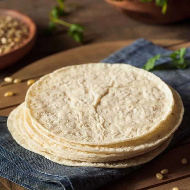 Stack of corn tortillas