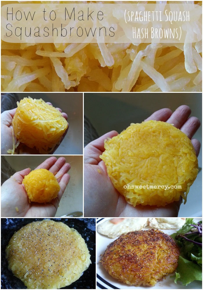 How to Make Squashbrowns - Spaghetti Squash Hash Browns