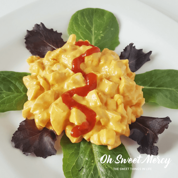 Creamy Low Carb Sriracha Egg Salad makes a perfect lunch or snack for the THM or keto eater.