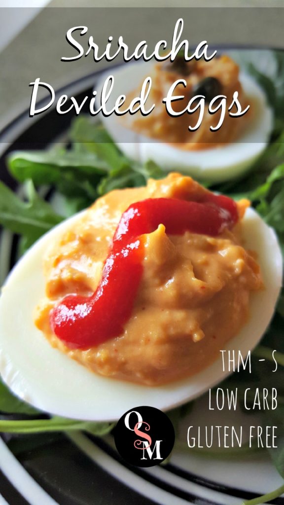 Sriracha Deviled Eggs | Oh Sweet Mercy #recipes #thm #ohsweetmercy #sriracha #eggs