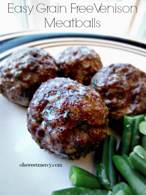 Easy Grain Free Venison Meatballs | Oh Sweet Mercy #easy #grainfree #thm #recipes #venison #ohsweetmercy
