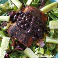 Salmon with Blueberry Sauce