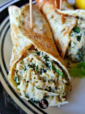 #lowfat #lowcarb but not low flavor! Easy Chicken Florentine Wonders are delicious and #trimhealthymama friendly. #chicken #recipes