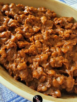 Low or No Fat BBQ Baked Beans - Oh Sweet Mercy