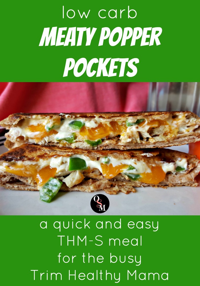 Need an easy meal idea? These Low Carb Meaty Popper Pockets are quick and delicioius. #thm #lowcarb #easy #recipes