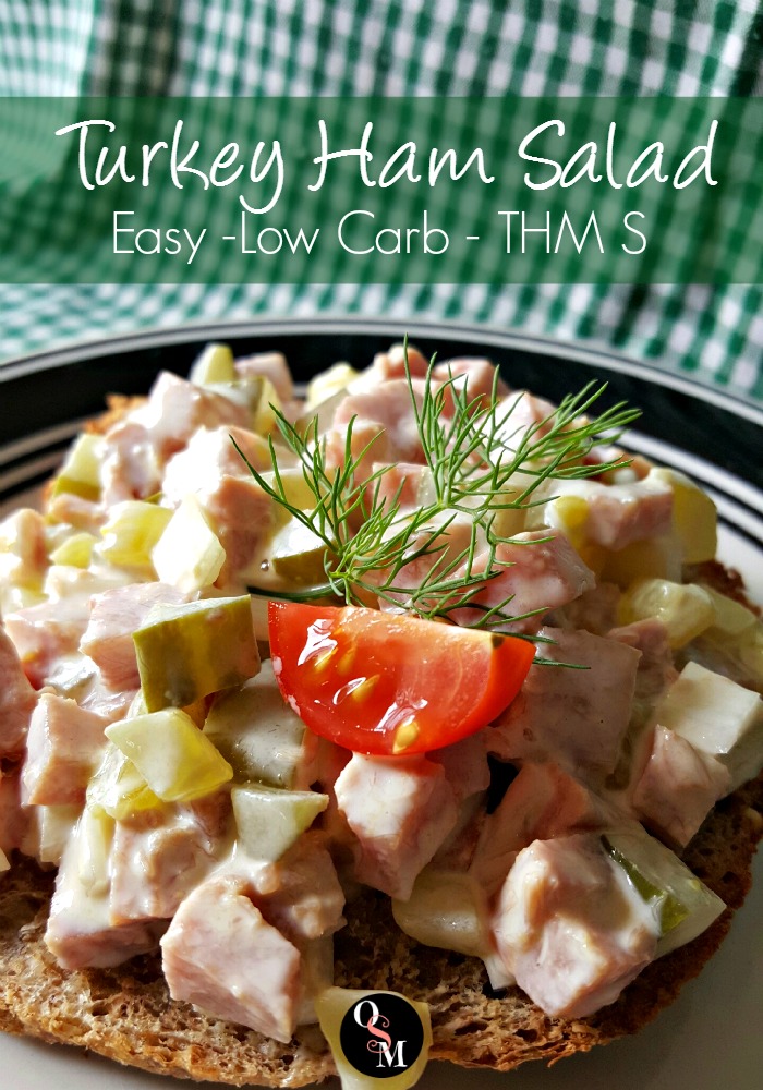 This easy Turkey Ham Salad is a quick THM S meal option. #easy #thm #recipes