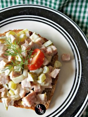 This easy Turkey Ham Salad is a quick THM S meal option. #easy #thm #recipes