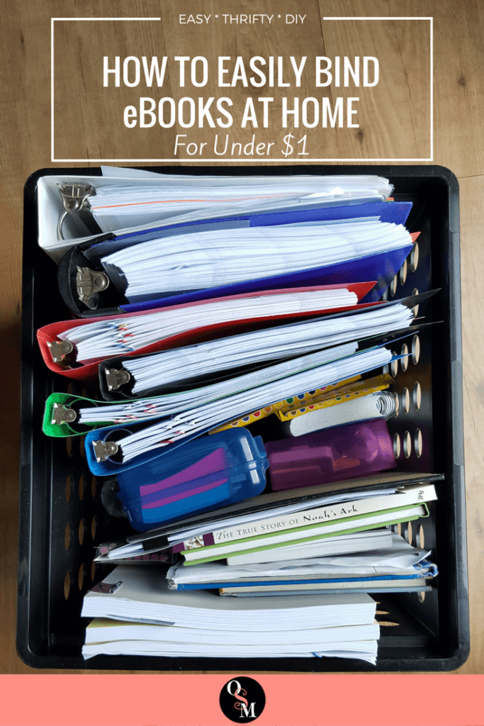 How to Bind eBooks and Documents Cheaply!  #diy #books #savingmoney #thrifty #homeschool #organization