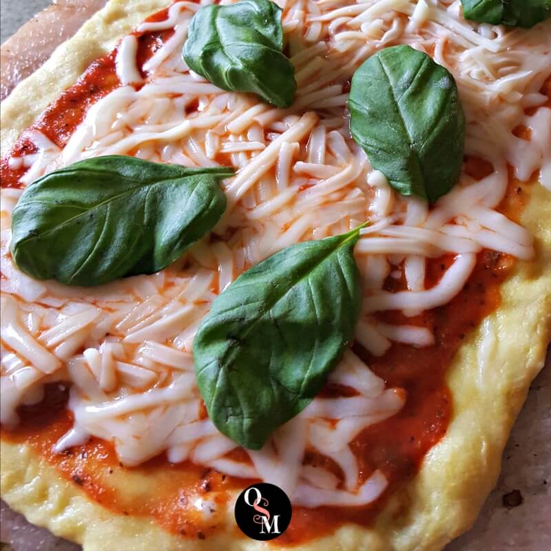 How to make Holy Grail Pizza on a Himalayan Salt Plate. Best lowcarb pizza dough ever! #lowcarb #grainfree #glutenfree #thm