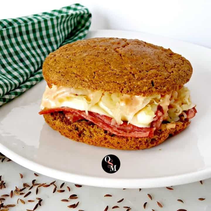 This Low Carb Mock Rye Bread is #glutenfree #grainfree and #trimhealthymama friendly.