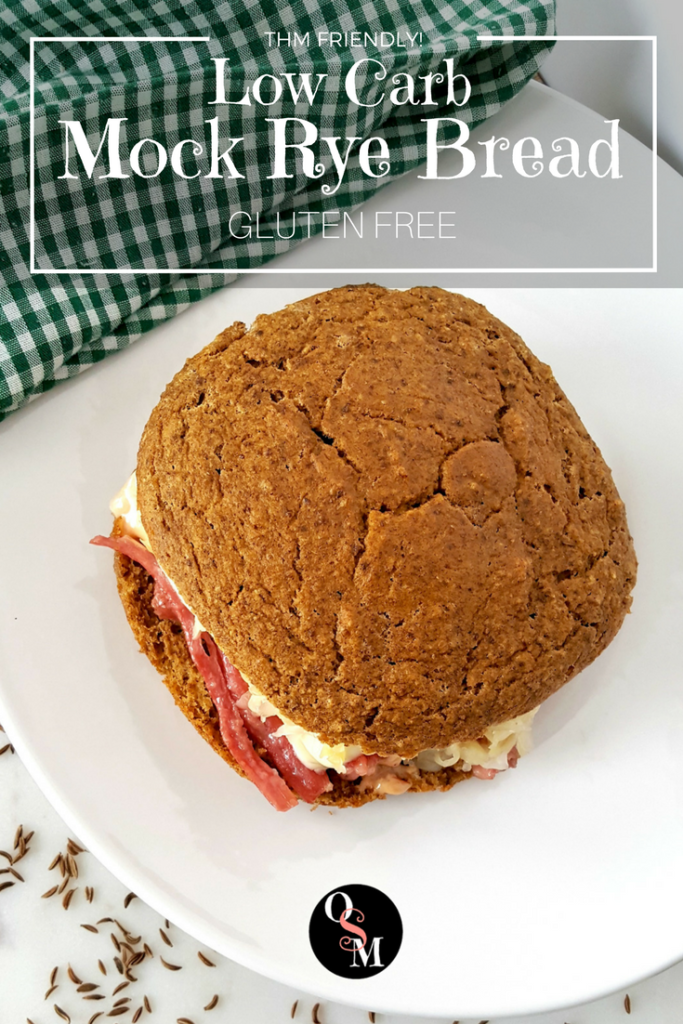 This Low Carb Mock Rye Bread is #glutenfree #grainfree and #trimhealthymama friendly.