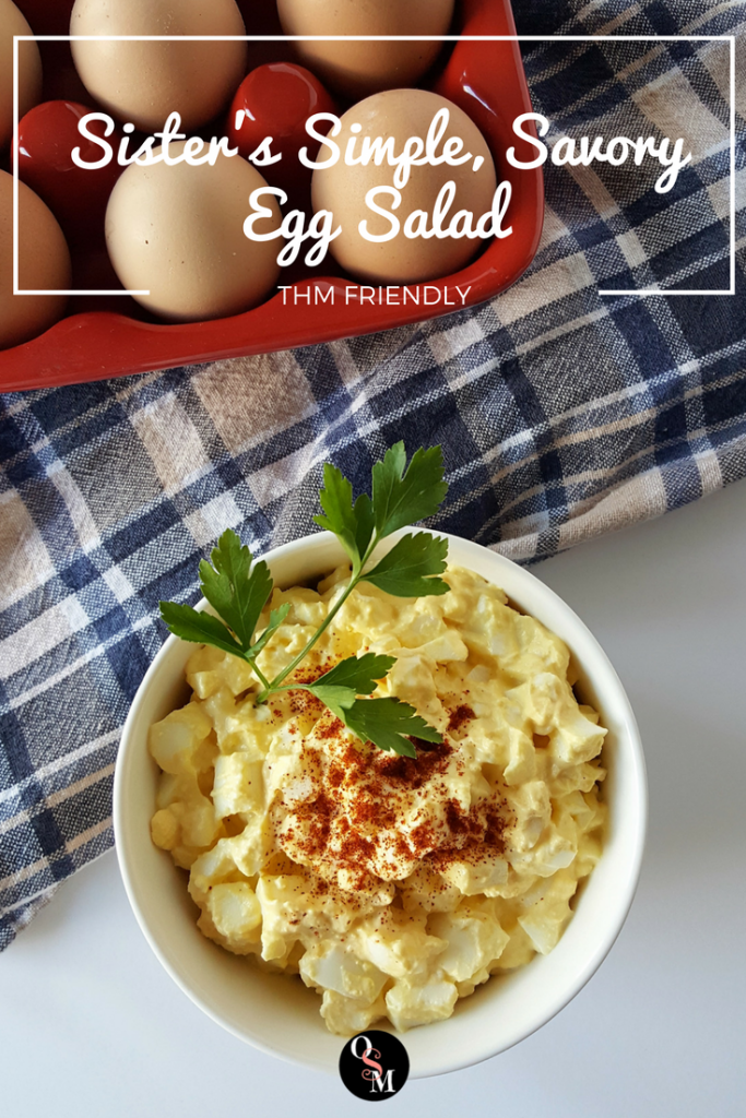 Make Sister's Simple Savory Egg Salad for your next THM - S meal! Oh Sweet Mercy