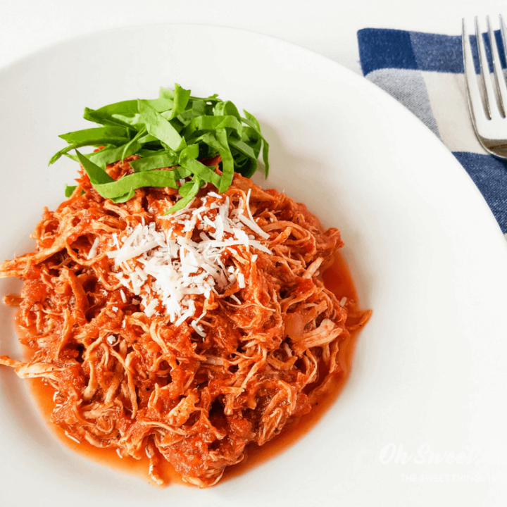 Quick Tomato Basil Chicken for the Instant Pot - Oh Sweet Mercy