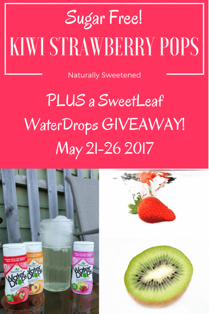 Make these naturally sweetened Kiwi Strawberry Pops with SweetLeaf Stevia WaterDrops! Enter to win WaterDrops, too! Oh Sweet Mercy