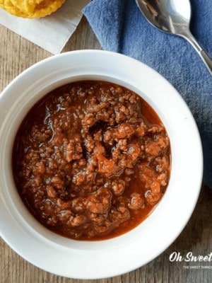 This Quick & Chunky Instant Pot Chili is a fast family favorite in my house. Make it to suit THM S, E, and FP style meals.#easy #instantpot #thm #recipes #frugal #lowfat #lowcarb #chili #ohsweetmercy