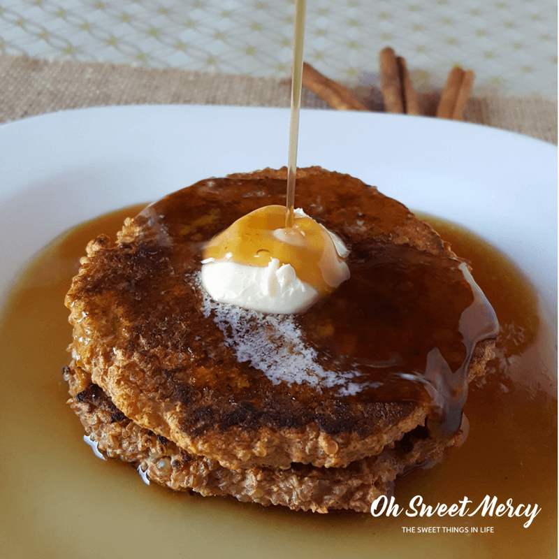 These nourishing Sweet Potato & Quinoa Pancakes are made with soaked quinoa. Low fat and healthy carbs are perfect for the Trim Healthy Mama. Gluten free too!