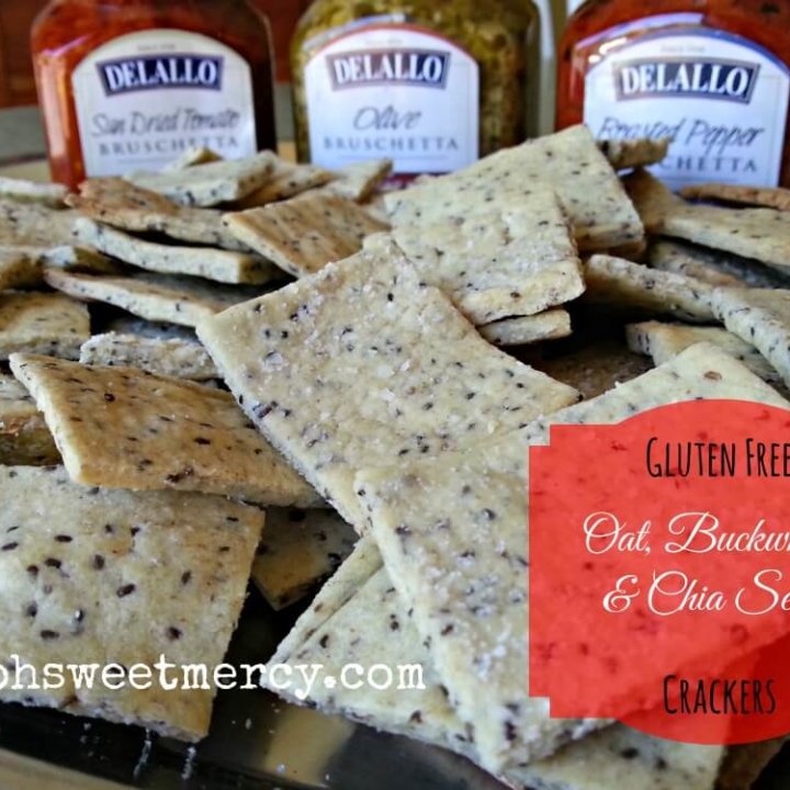 Gluten Free Oat, Buckwheat and Chia Seed Crackers (NOT THM)