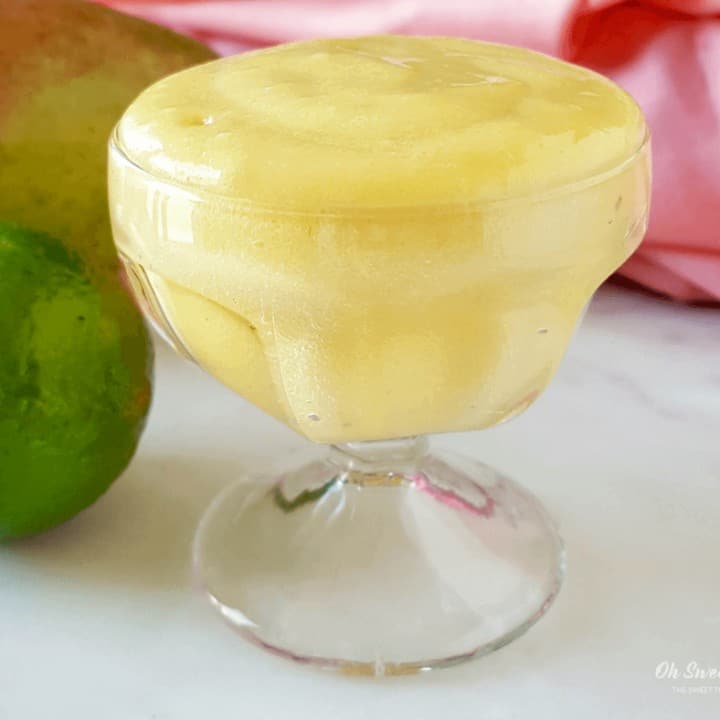 Instant Mango Lime Pudding (Dairy Free, Low Fat)