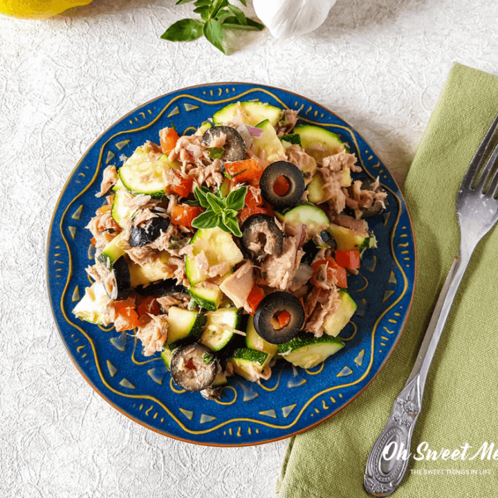 Real Food Mediterranean Tuna Zucchini Salad