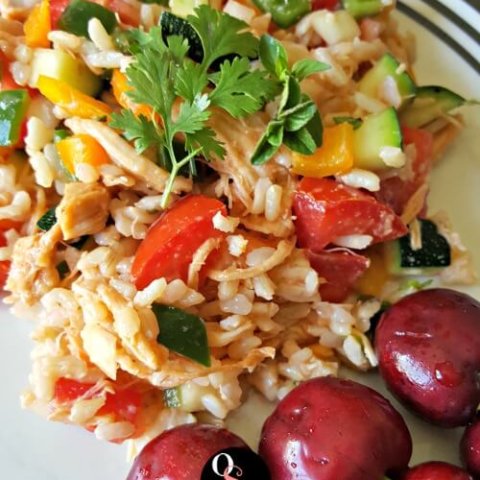 Easy Southwestern Chicken and Brown Rice Salad
