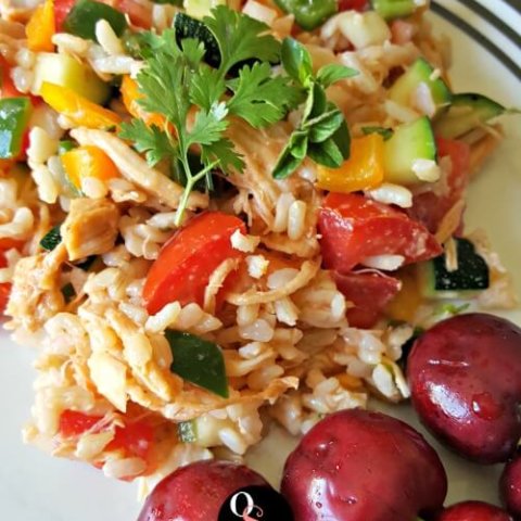 Easy Southwestern Chicken and Brown Rice Salad