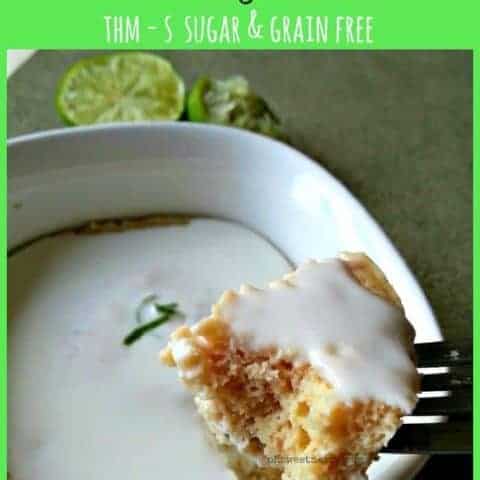 Vanilla Cake in a Mug with Creamy Lime Glaze