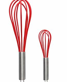 Ouddy 2 Pack Silicone Whisk, Balloon Whisk Set