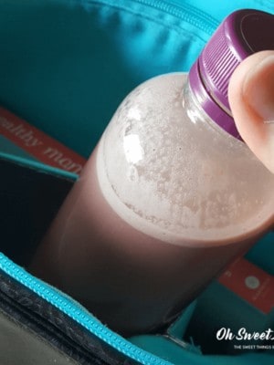 Easy Chocolate Raspberry Protein Drink for quick grab-n-go protein. Be prepared and stay on plan!