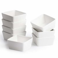 Ramekins 8 oz - Set of 8 Square, Porcelain Ramekins, Ramekins