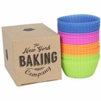 NY Baking Co. - Silicone Baking Cups - Reusable Cupcake Liners - Stand Alone Pan-Free and Non-Stick - Muffin Liners 24 Count