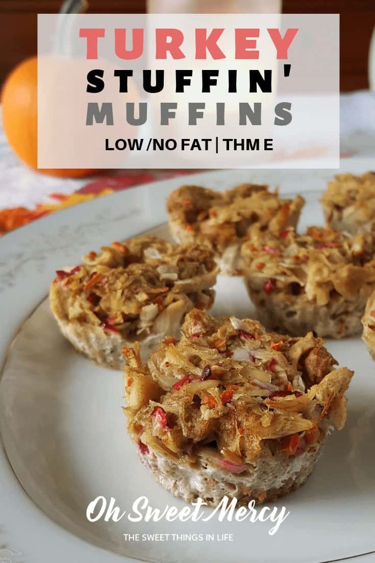Turkey Stuffing Muffins  (or Stuffin' Muffins) are perfect for leftover Thanksgiving turkey. They're also low fat and THM E friendly! #turkey #stuffinmuffins  #thanksgiving #leftovers #thm