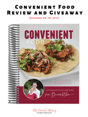 Win Briana Thomas' Convenient Food Cookbook in my November Birthday Bash Giveaway #5! #thm #giveaways #cookbooks