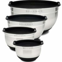 Bellemain Stainless Steel Non-Slip Mixing Bowls with Lids