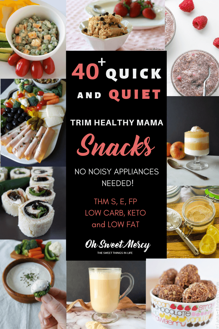 Quick and Quiet THM Snacks - No Appliances Needed! These easy snacks help keep you on plan (and not hangry). #easy #thm #snacks