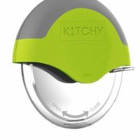 Kitchy Pizza Cutter Wheel - Super Sharp and Easy To Clean Slicer, Kitchen Gadget with Protective Blade Guard (Green)