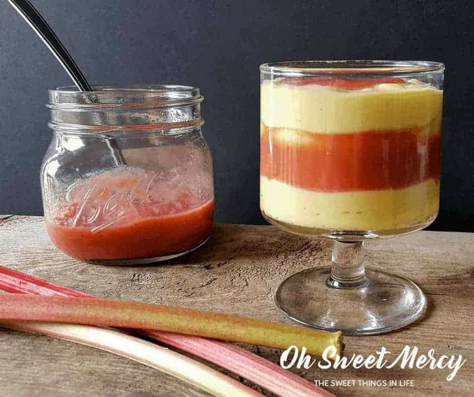 Creamy Coconut Milk Custard with Tangy Rhubarb Sauce (Sugar & Dairy