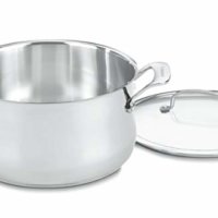 Cuisinart 444-24 Contour Stainless 6-Quart Saucepot with Glass Cover