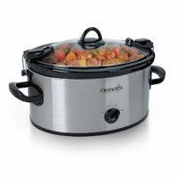 Crock-Pot Cook  Carry 6-Quart Oval Portable Manual Slow Cooker | Stainless Steel 