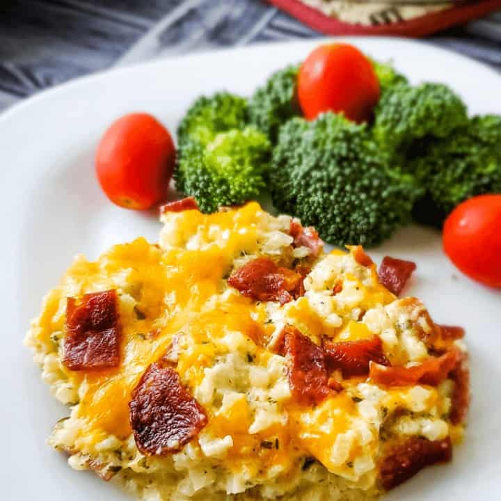 Cheesy Chicken and Bacon Casserole | THM S, Low Carb, Keto