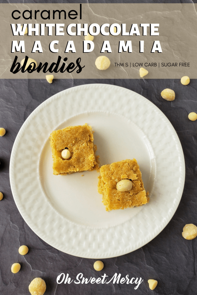 Caramel White Chocolate Macadamia Blondies