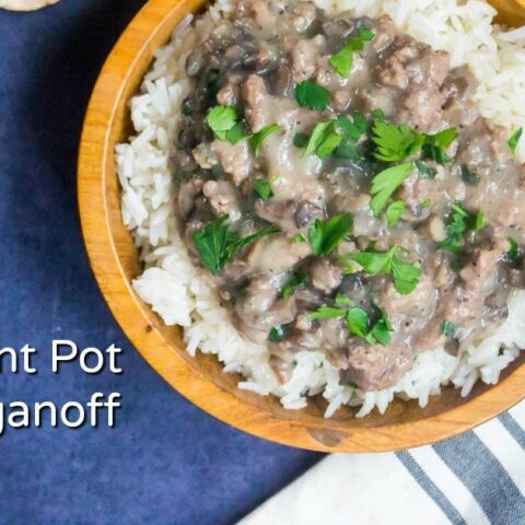 Image for Keto Instant Pot Beef Stroganoff (Whole30, dairy-free, nut-free)