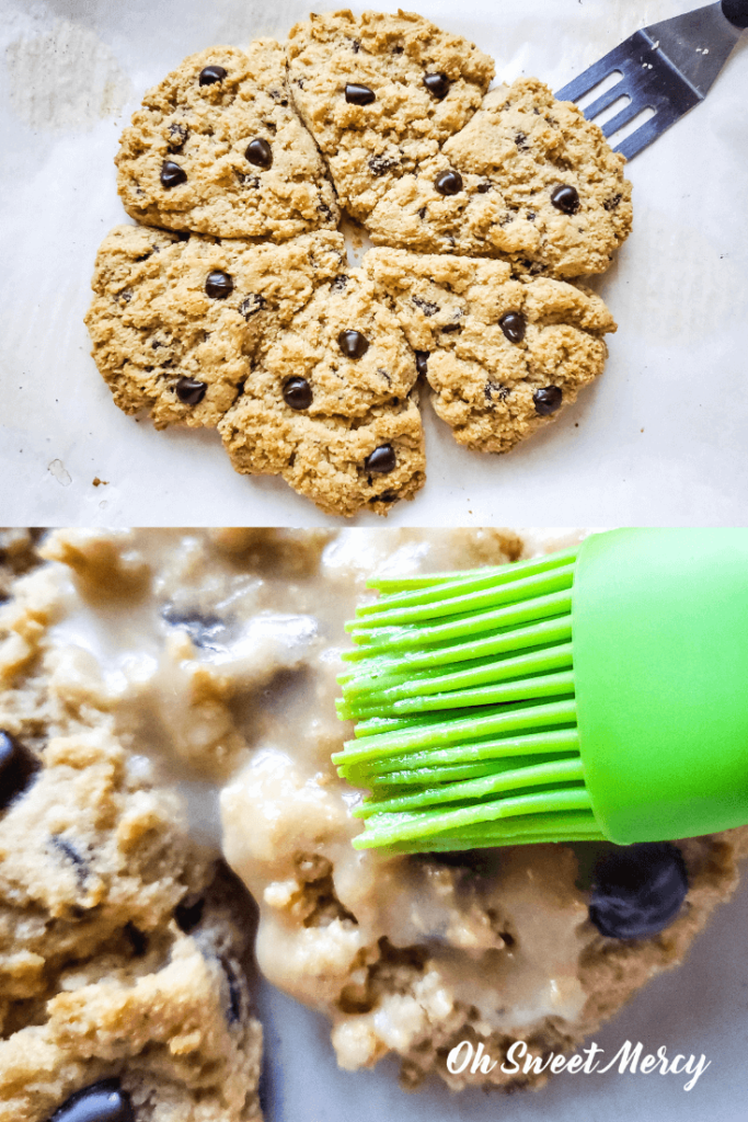 Baked and glazed scones