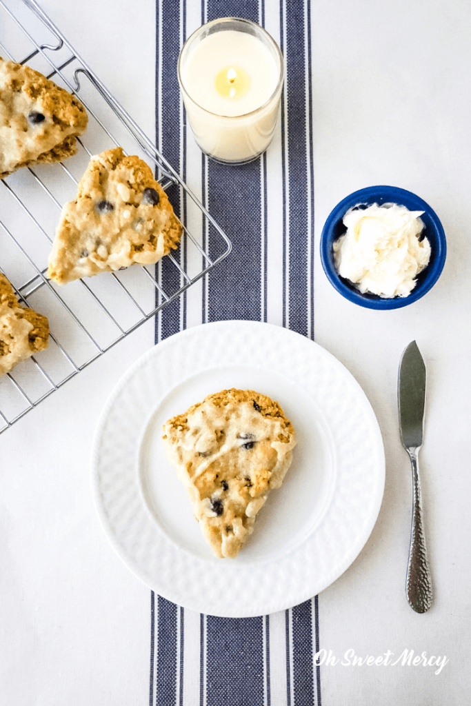 Scone on a plate